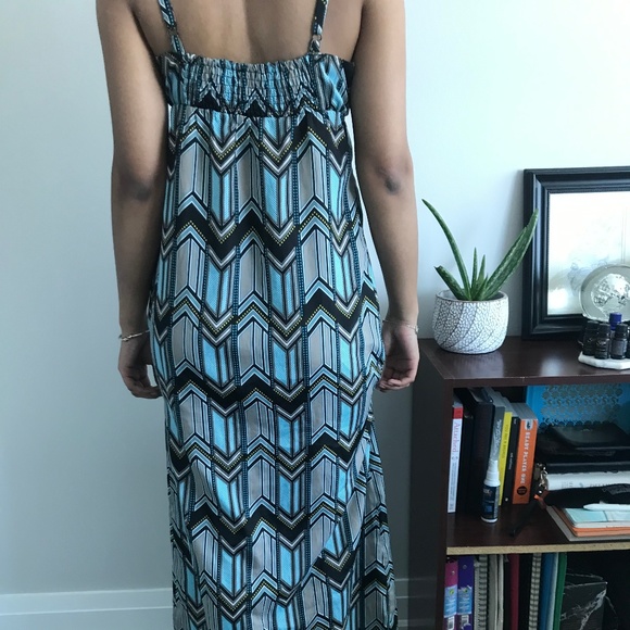 Blue/Black Maxi Dress - Picture 2 of 4
